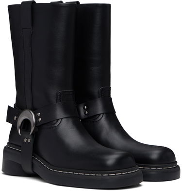 Tøj Marine Serre Marine Serre MS Moto Leather Boots Sort | WFW045A RLEA0017, 3