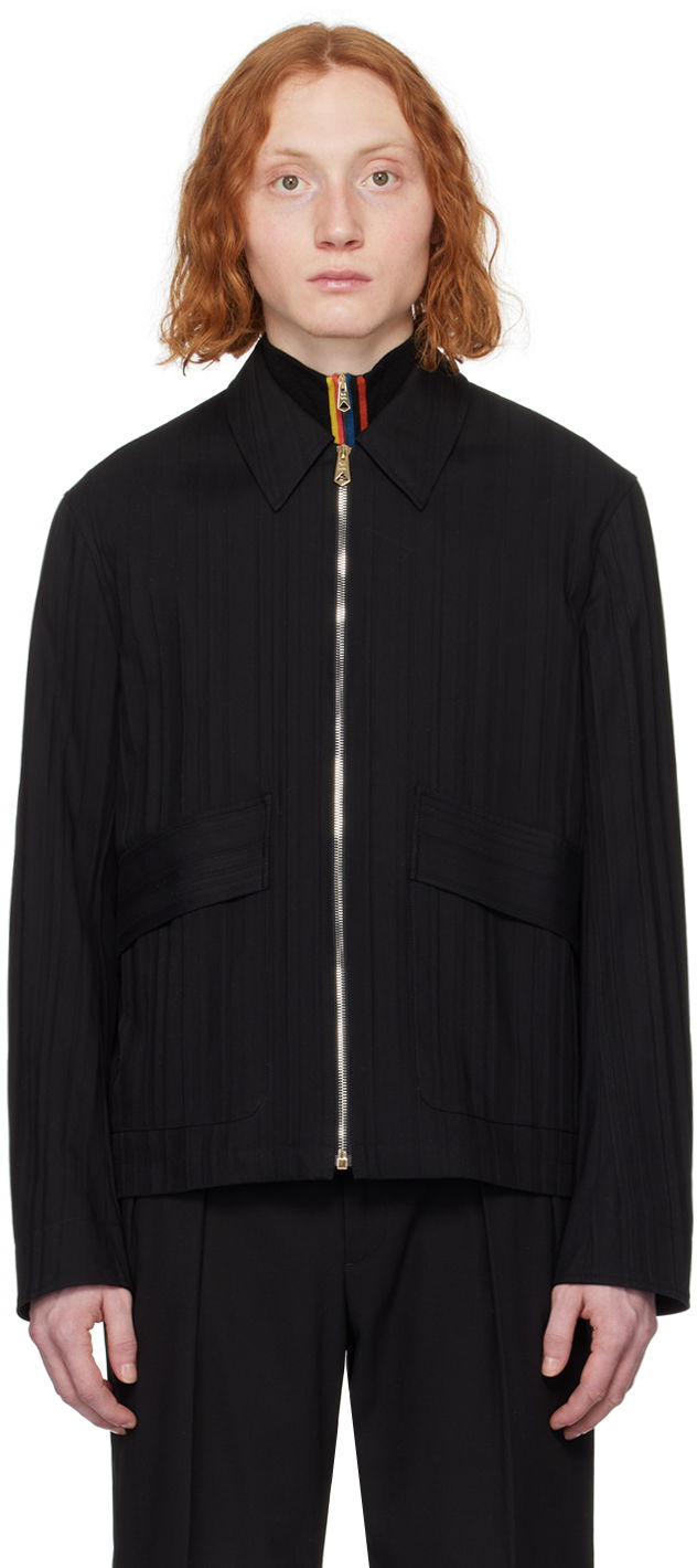 Jakke Paul Smith Paul Smith Embossed Zip-Up Jacket Sort | M1R-705Y-M02221-79, 0