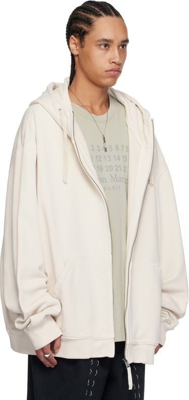 Sweatshirt Maison Margiela Maison Margiela Embroidered Logo Zip-Up Hoodie Blå | S50HG0047 M25017, 4