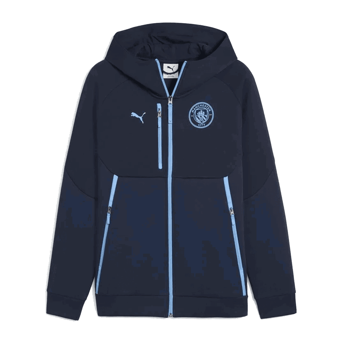 Sweatshirt Puma MCFC PUMATECH Full-Zip Hoodie Mørkeblå | 782656-06, 0