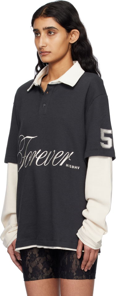 Polo skjorte MISBHV MISBHV 'Forever' Double Layer Polo Sort | 250W152, 3