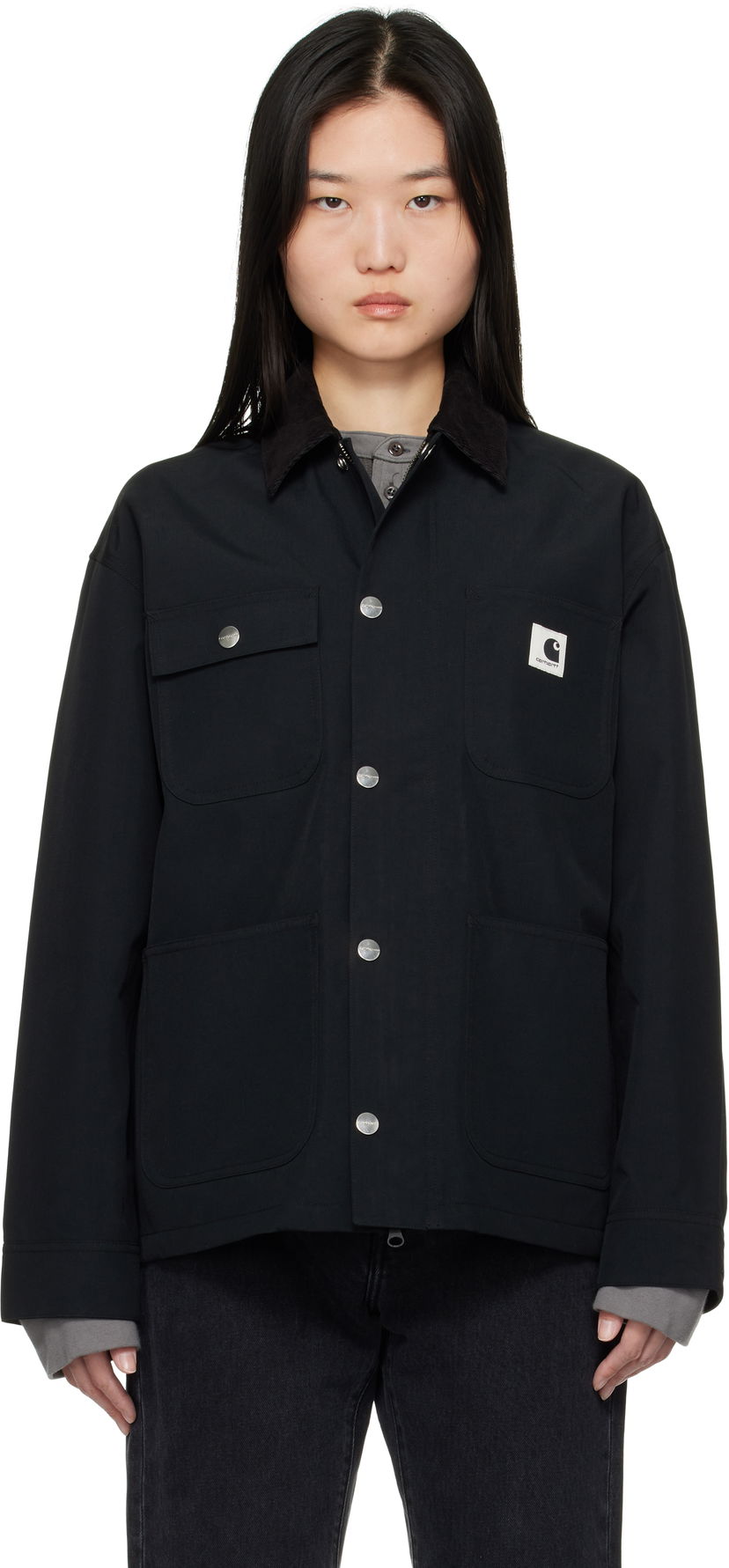 Jakke Carhartt WIP Clapton Jacket Sort | I034425 00EXX