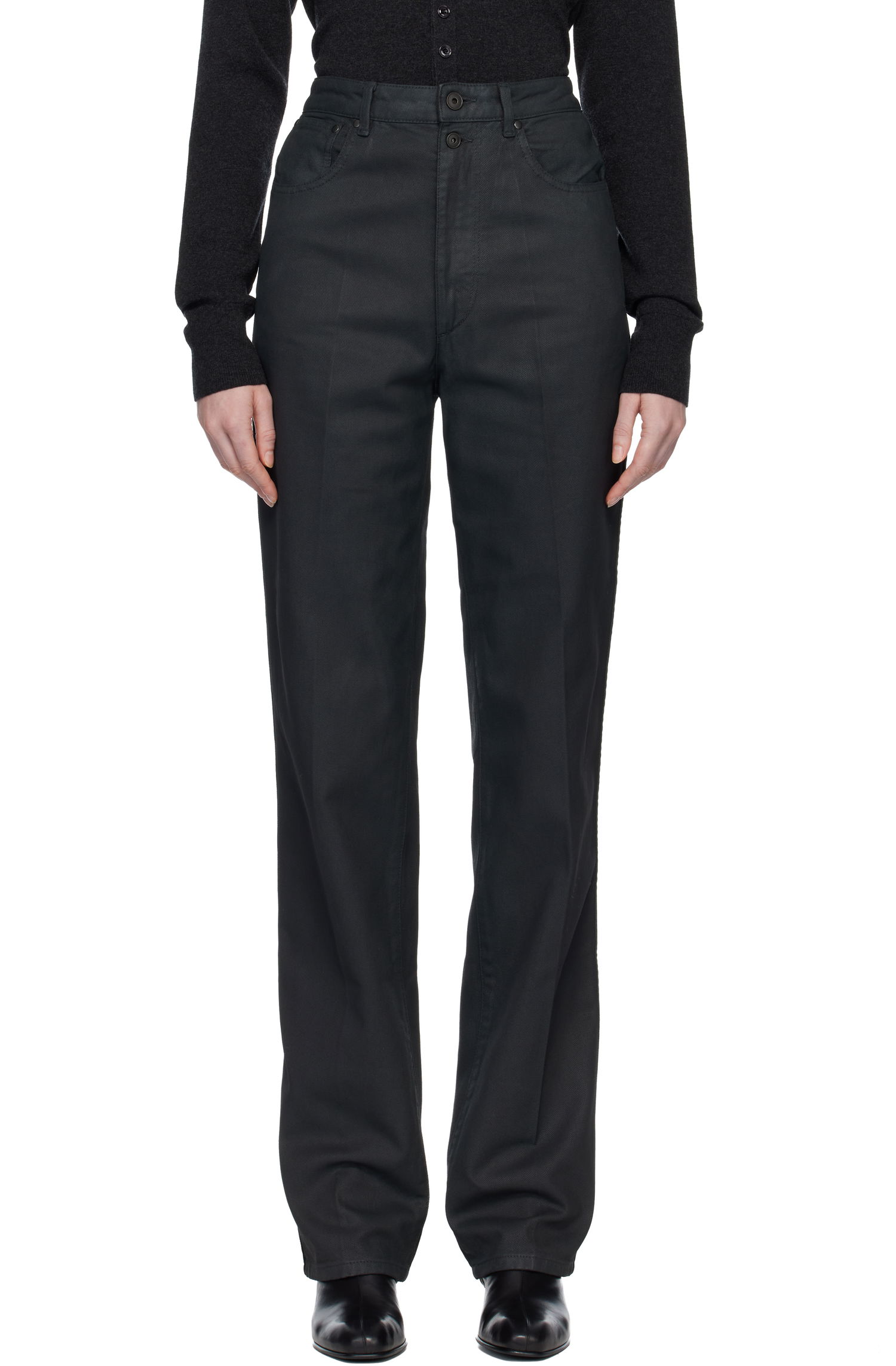 Jeans LEMAIRE High Waisted Straight Jeans Sort | PA1229 LD1059, 0