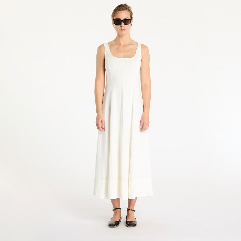 Kjole GAP GAP Square Neck Maxi Dress Hvid | 770475-00