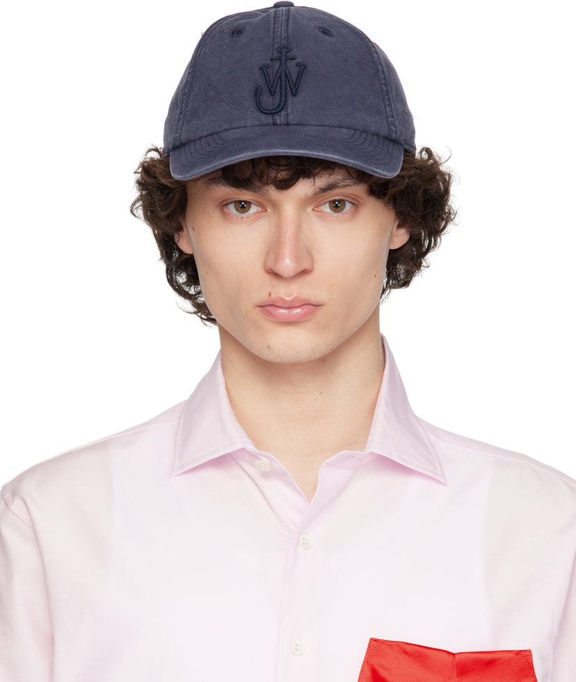 Kasket JW Anderson JW Anderson Anchor Logo Baseball Cap Mørkeblå | AC0398-FA0453