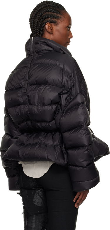 Puffer jakke Rick Owens Concordians Sail Down Puffer Jacket with Drawstring Waist Sort | RP02E4769 NPD1, 2