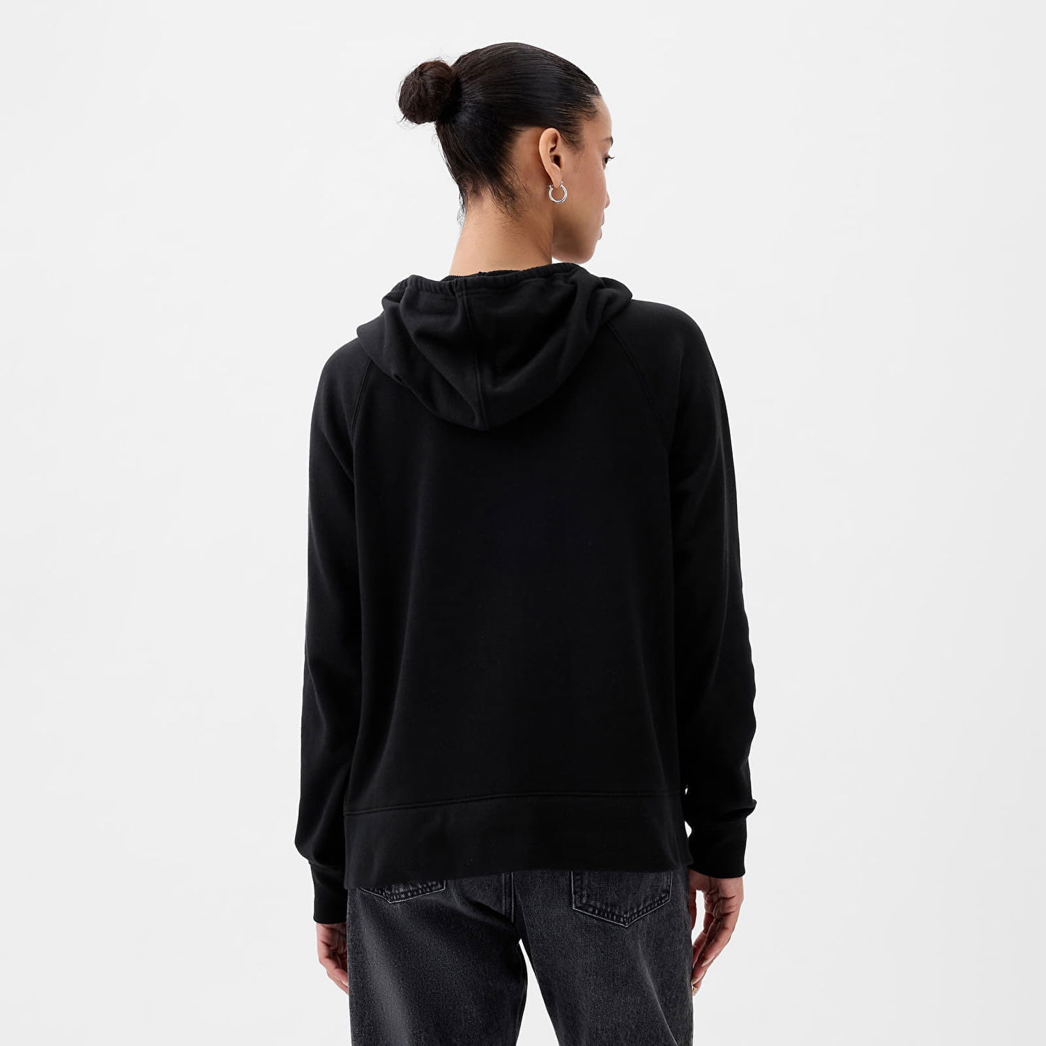 Sweatshirt GAP Fullzip Logo Hoodie True Black V2 Sort | 870536-05, 1
