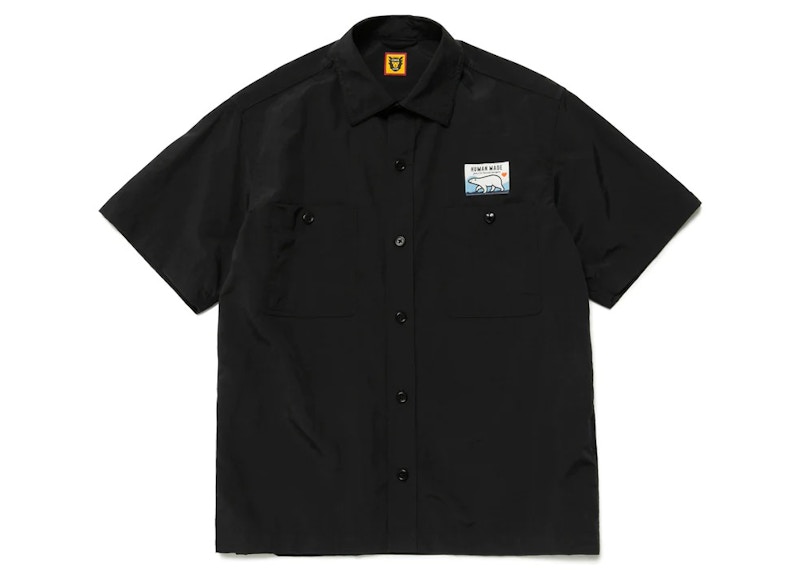 Skjorte Human Made Camping Short Sleeve Shirt Sort | HM25SH012