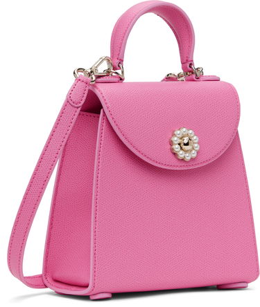 Håndtaske Simone Rocha Simone Rocha Mini Valentine Pearl-Embellished Crossbody Bag Lyserød | BAG172 0787, 1