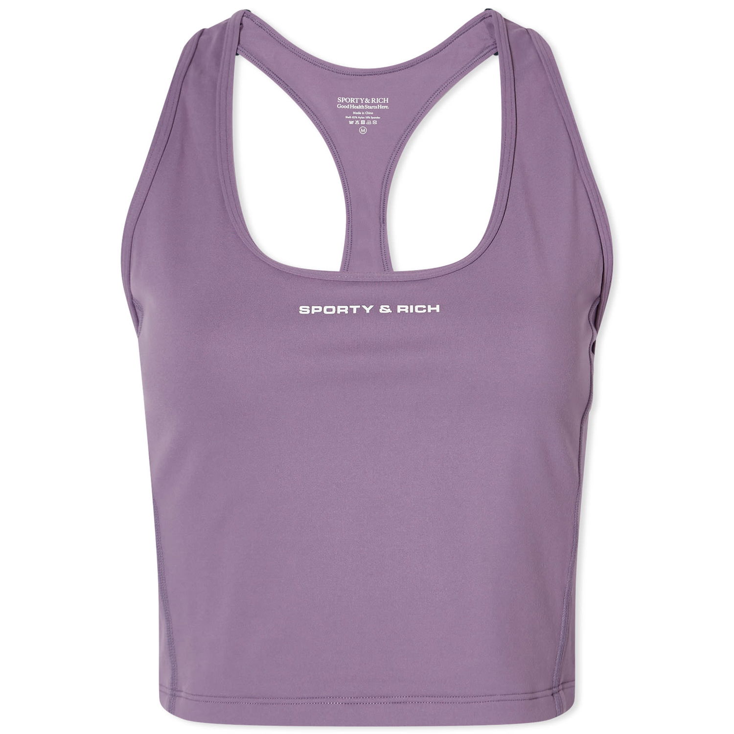 Tanktop Sporty & Rich SR Bold Sports Cropped Tank Top Lilla | TSAW2312EP-PUR, 0