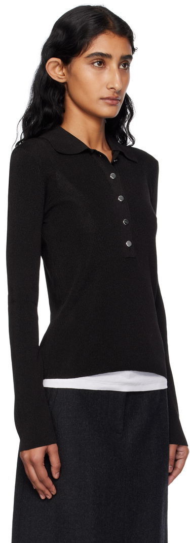 Polo skjorte A.P.C. A.P.C. Mila Knit Polo Top Sort | VIAMD-F23433, 1