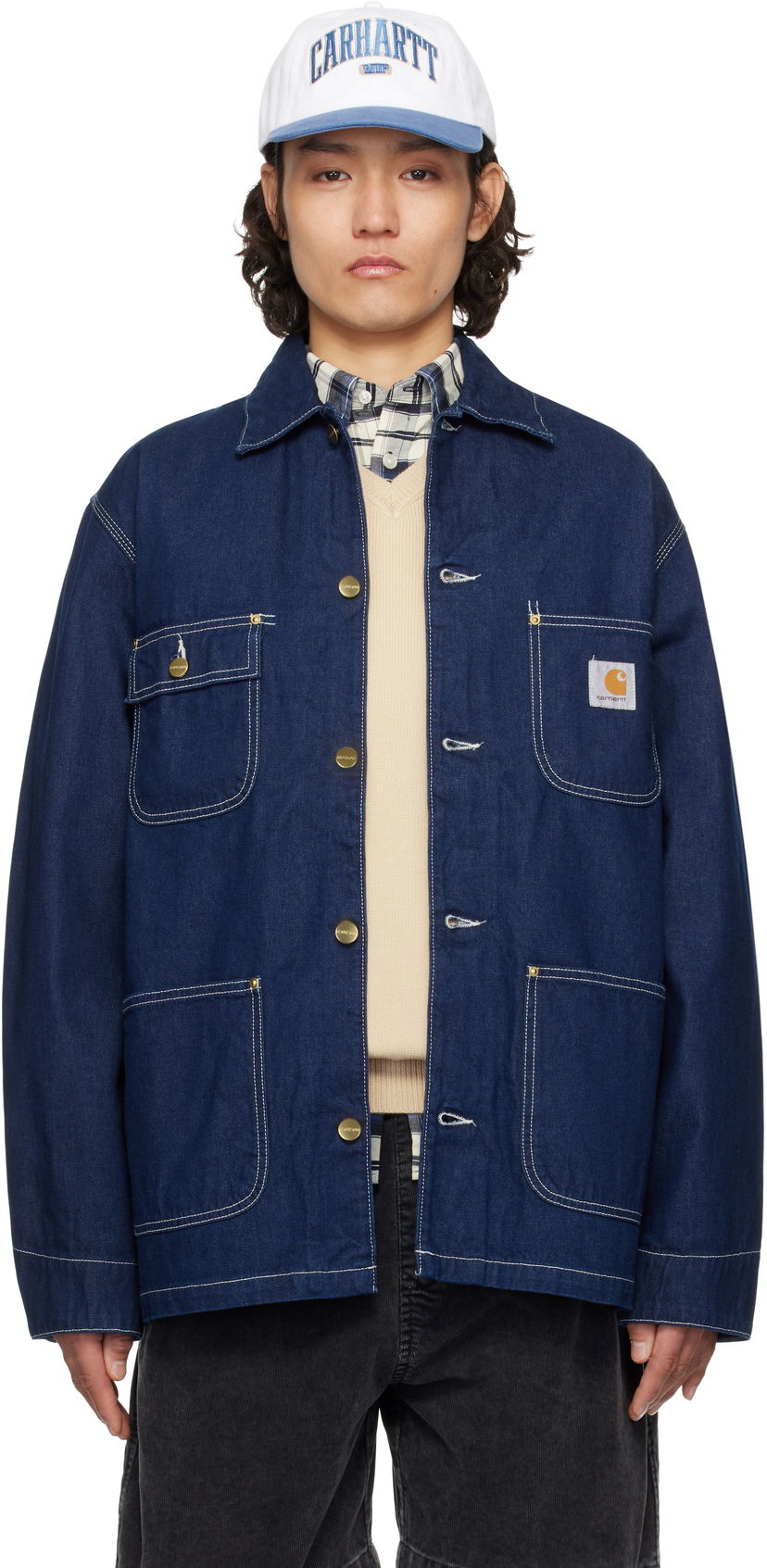 Jakke Carhartt WIP Carhartt WIP OG Chore Denim Jacket Blå | I031896