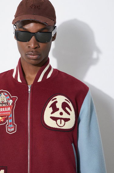 Bomberjakke BBC IceCream ICECREAM Diner Team Varsity Bomber Jacket Bourgogne | IC24106, 4