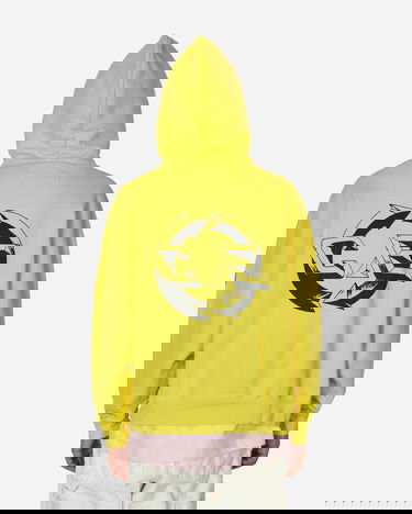 Sweatshirt Cav Empt Overdye Reprocess Heavy Hooded Sweatshirt Yellow Gul | CES25CS07 YLLW, 3