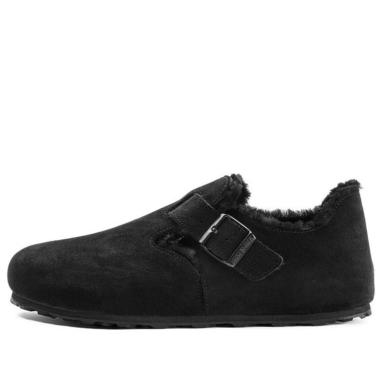 Sneakers og sko Birkenstock London Shearling Suede Narrow Fit Sandals Sort | 1014961