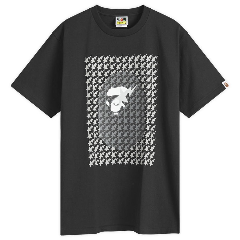 T-shirt BAPE Houndstooth Ape Head Graphic T-Shirt Black Sort | 001TEK801035M-BK2