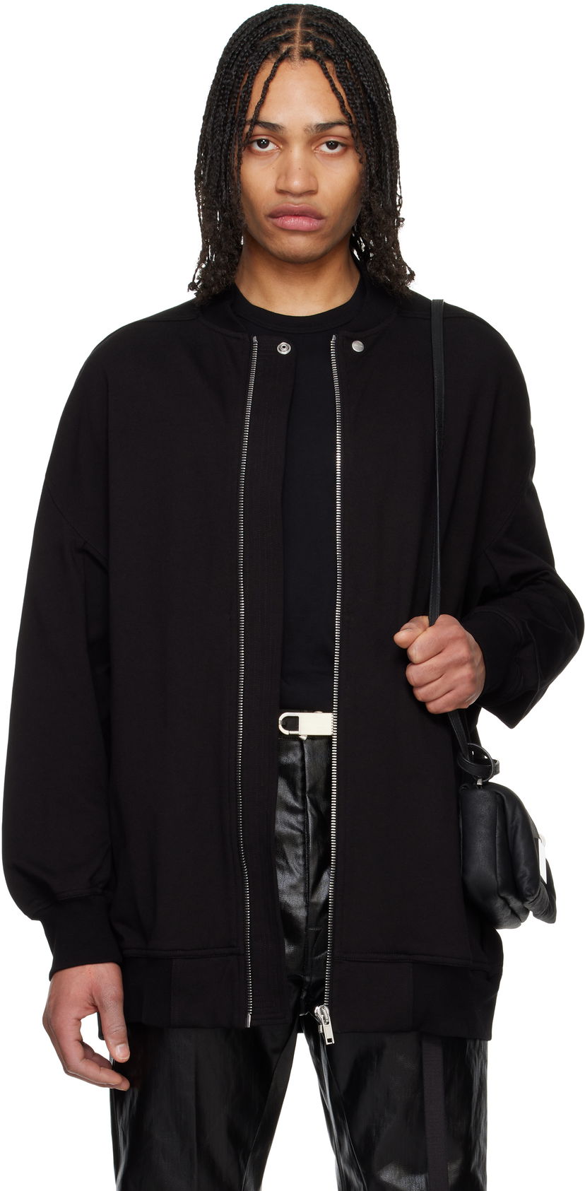 Bomberjakke Rick Owens Rick Owens Hollywood Jumbo Flight Bomber Jacket Sort | RU01E5245 BA