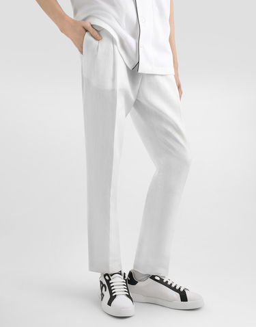 Bukser Dolce & Gabbana Dolce & Gabbana Linen Trousers 58 Hvid | GV4EEZFU4JBW0111, 3