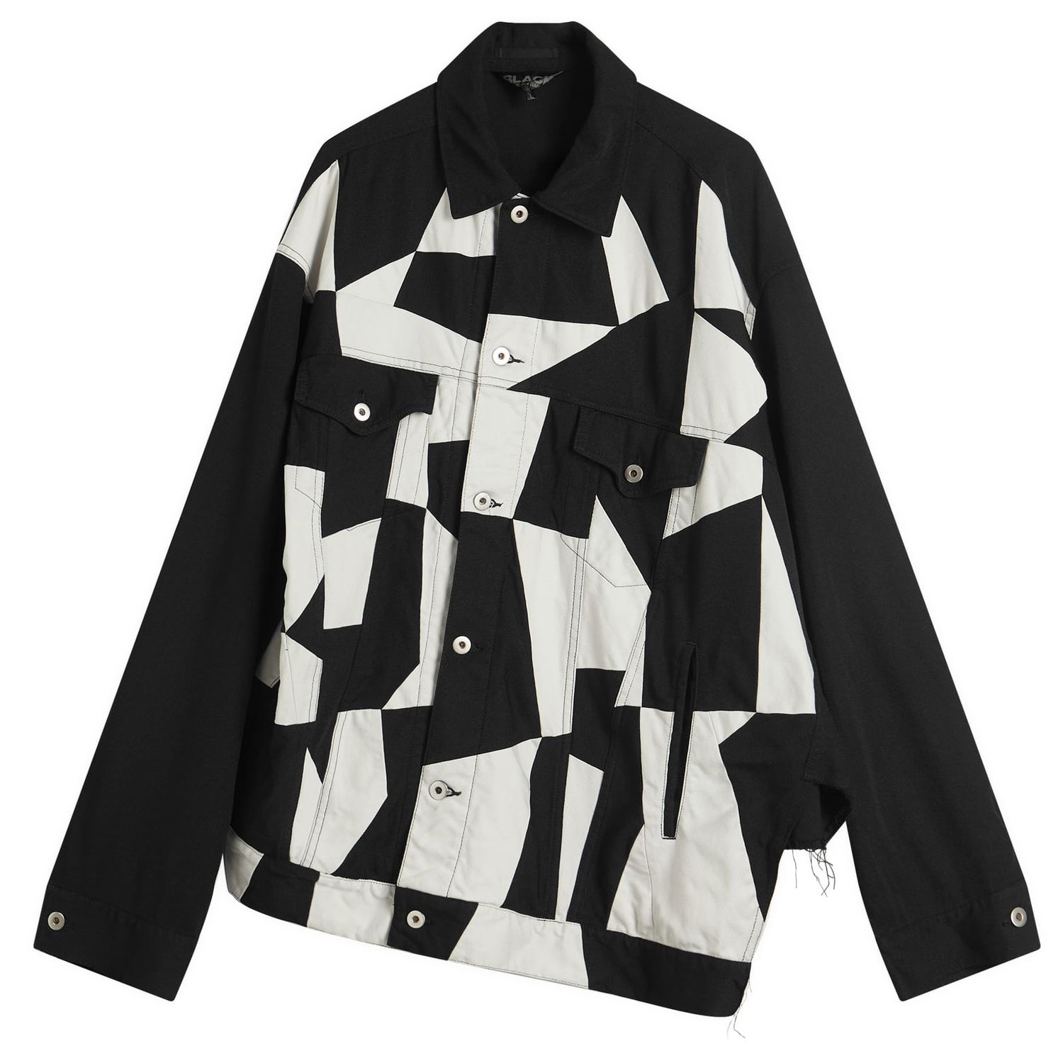 Jakke Comme des Garçons Patchwork Twill Jacket Sort | 1O-J029-052-1, 1