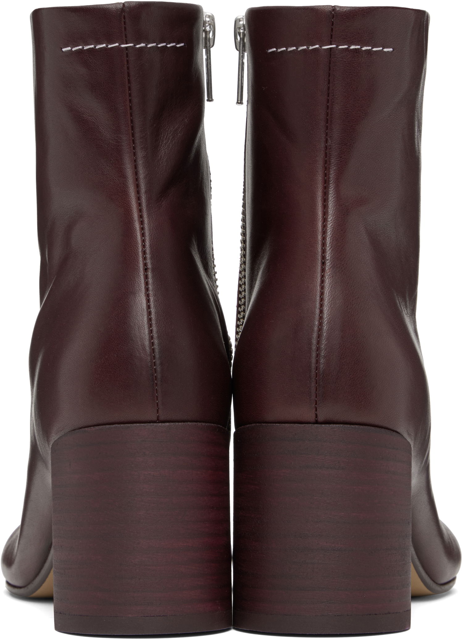 Sneakers og sko Maison Margiela MM6 Maison Margiela Anatomic Stitch Ankle Boots Bourgogne | S59WU0260 P5000, 1
