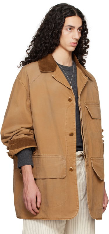 Jakke Maison Margiela Maison Margiela Corduroy Collar Waxed Jacket Brun | S50AM0625 M35206, 1