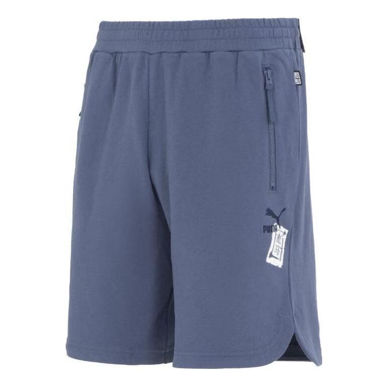 Shorts Puma Logo Casual Shorts Blå | 677521-56