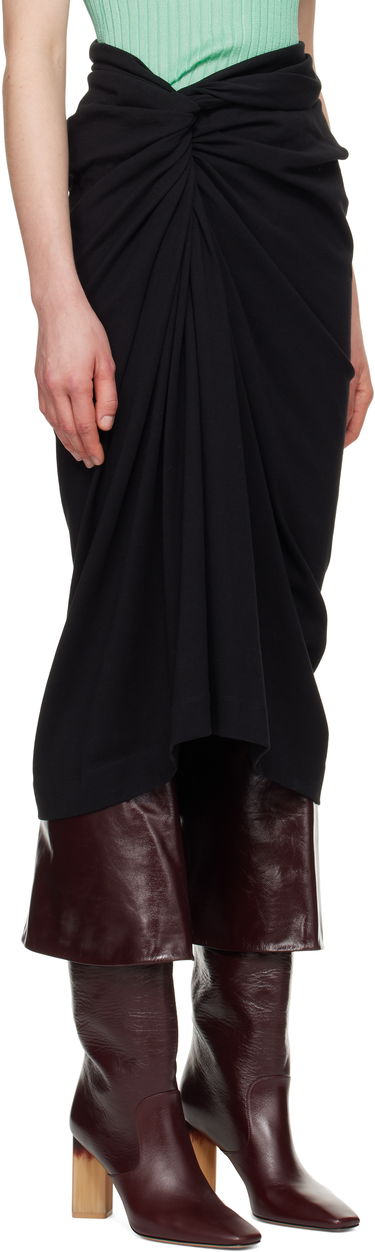Nederdel Dries Van Noten Dries Van Noten Knotted Jersey Midi Skirt Lilla | 251-011140-1603, 4