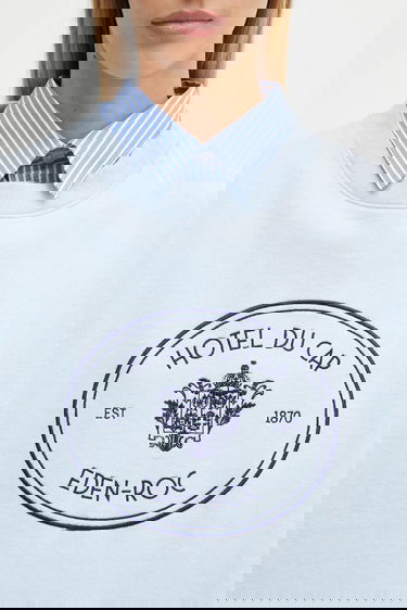 Sweatshirt Sporty & Rich Oversized Eden Crest Embroidered Sweatshirt Blå | ST07160621BL90, 3