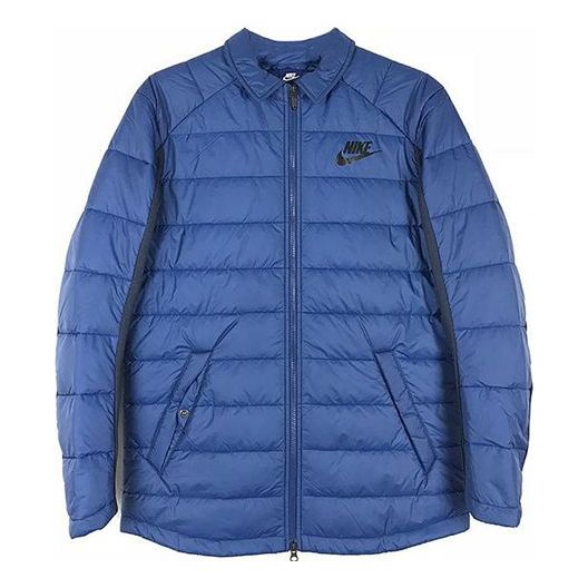 Puffer jakke Nike Sports Warm Woven Jacket Blå | 943355-423