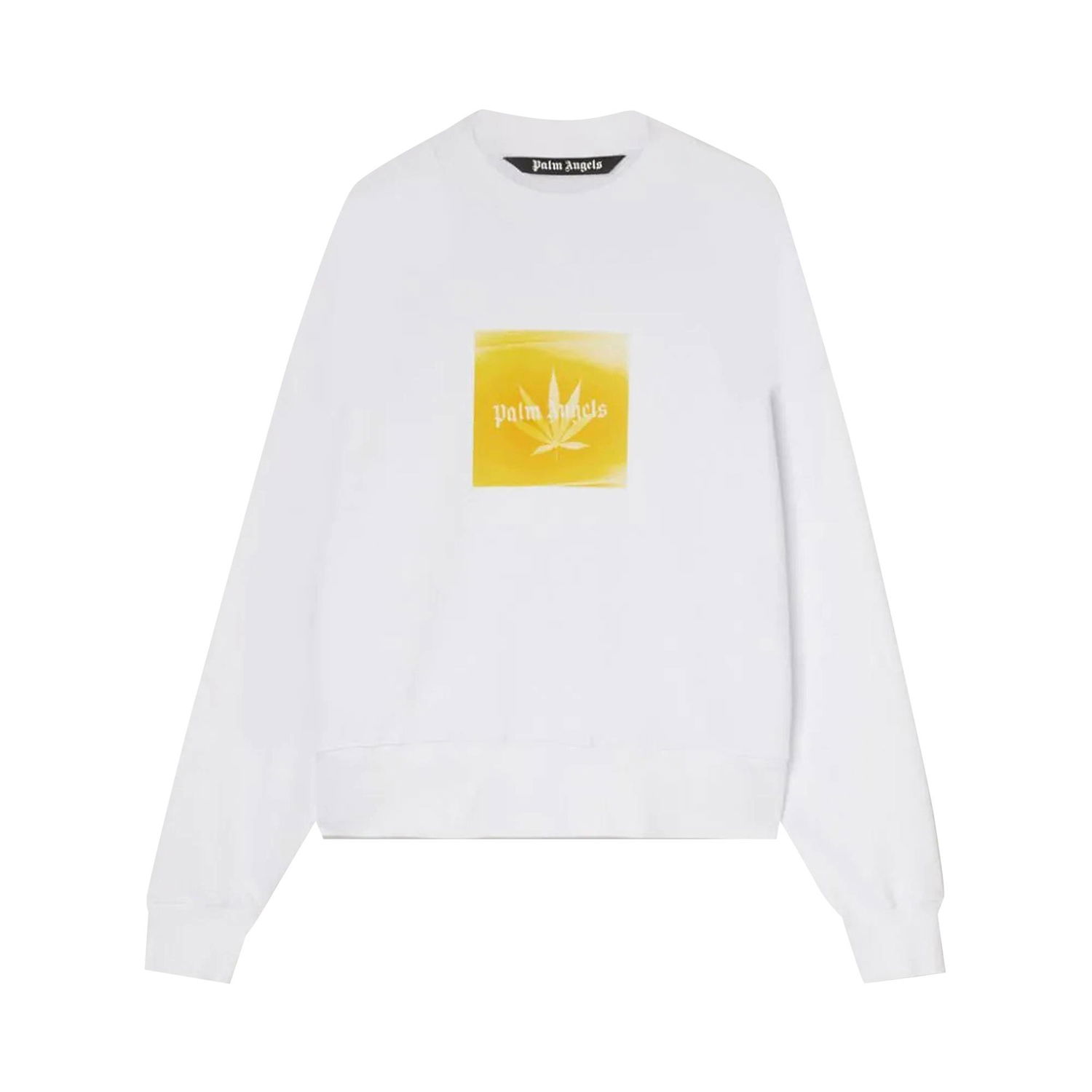Sweater Palm Angels Leaf Crewneck Hvid | PMBA026S22FLE0020118, 1