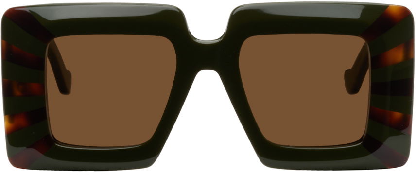 Solbriller Loewe Green Oversized Sunglasses Grøn | LW40090I, 0