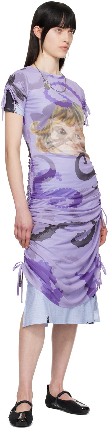 Kjole Chopova Lowena Chopova Lowena Ballast Short Sleeve Midi Dress Lilla | 1301, 3