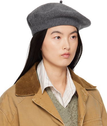 Baret Maison Margiela Maison Margiela Heavy Wool Beret Mørkeblå | S50TC0075 M13115, 3