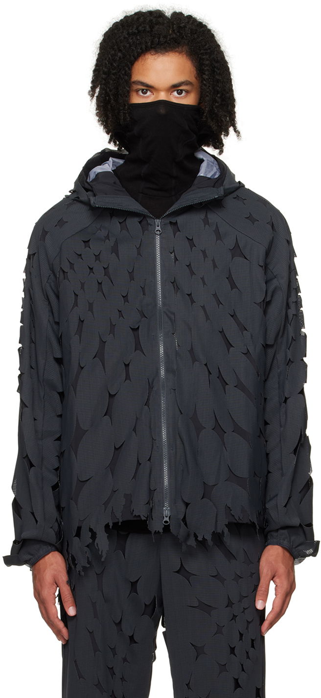Vindjakke Post Archive Faction (PAF) Cutout Double Zip-Up Hoodie Sort | 5.1 OTL-B