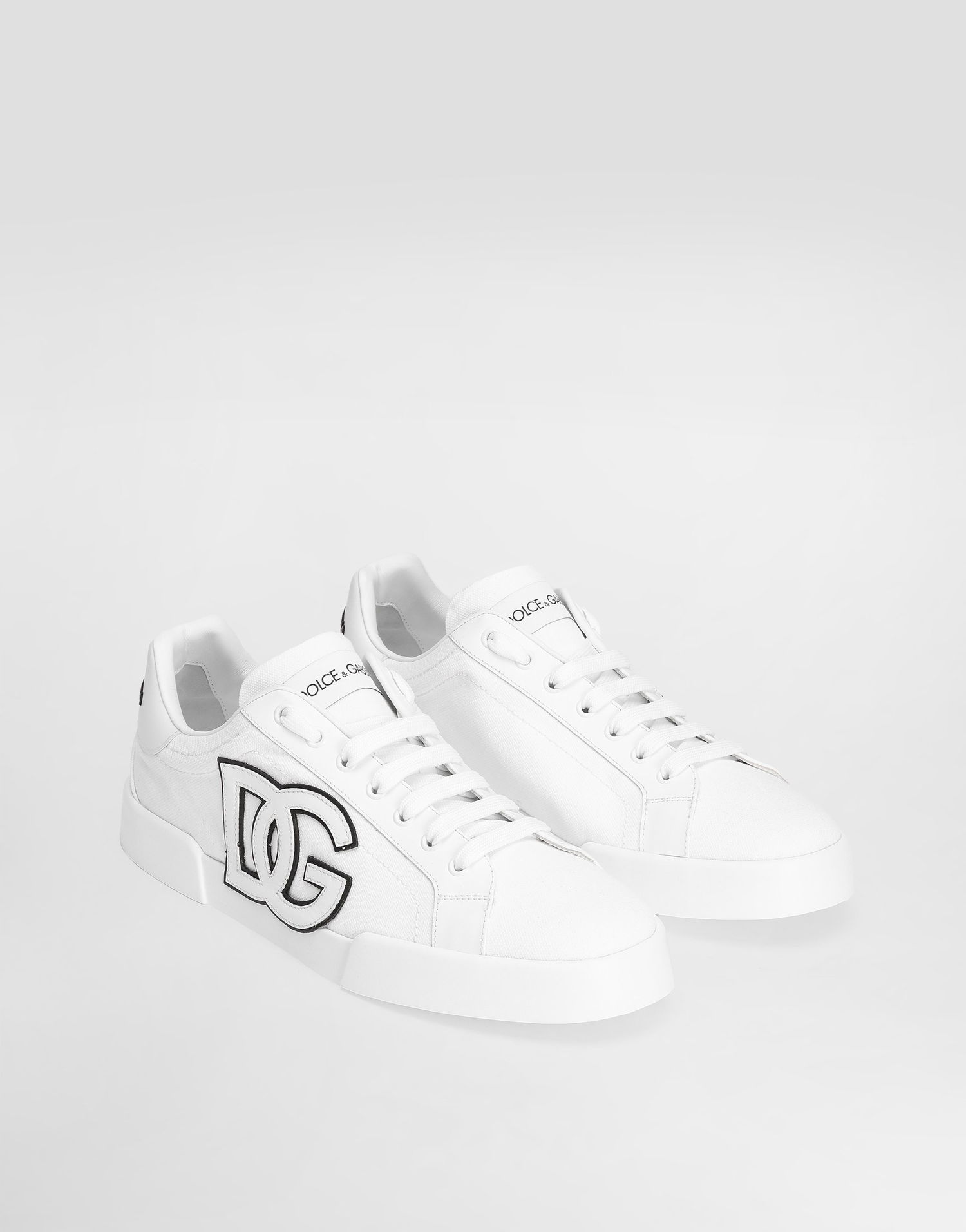 Sneakers og sko Dolce & Gabbana Dolce & Gabbana Portofino Light Strobel Canvas And Calfskin Hvid | CS2343AE6298T907, 1