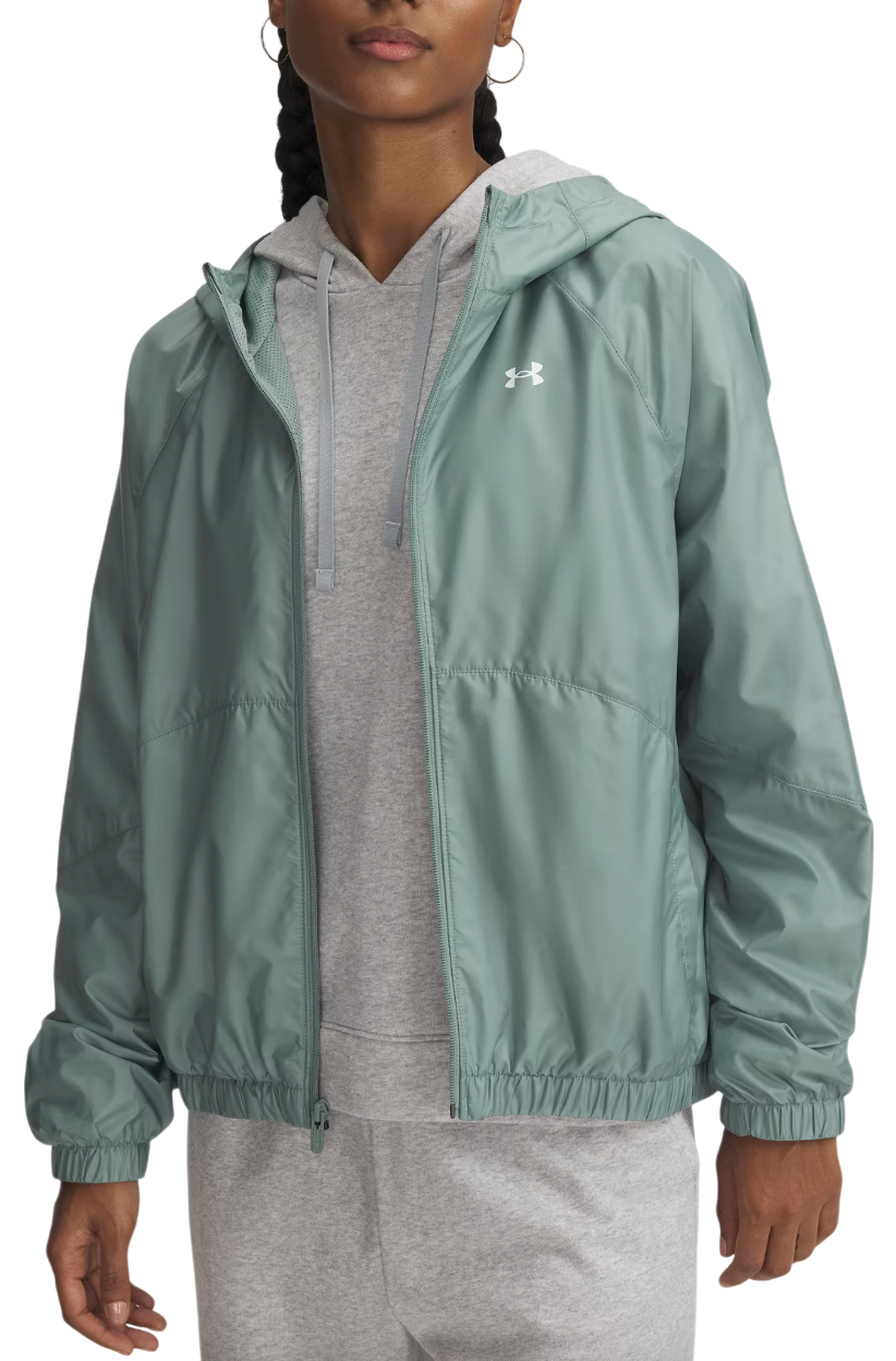 Vindjakke Under Armour UA Rival Sport Windbreak Hooded Jacket Grøn | 1382698-348