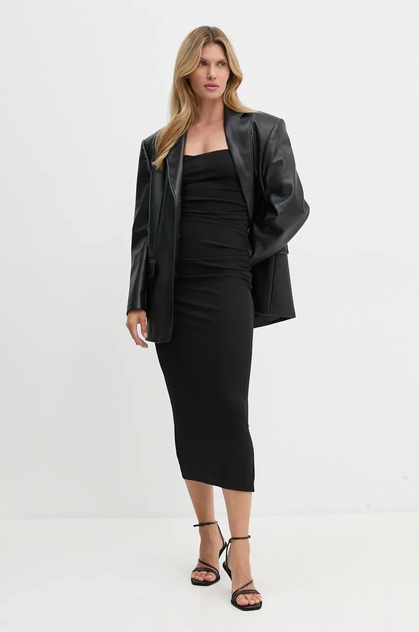 Kjole Nanushka ALEXA Maxi Dress Sort | NW24CRDR00299, 1