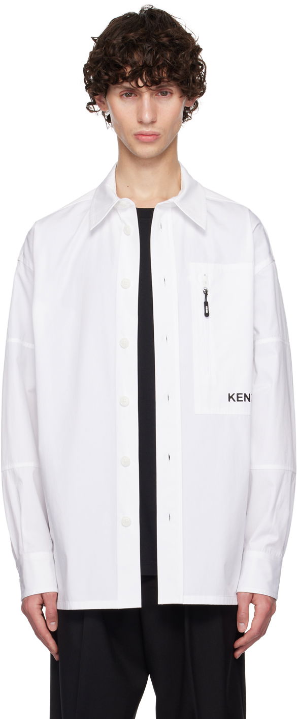 Skjorte KENZO White Paris 'Boke Flower 2.0' Shirt Hvid | FE65CH5059LP, 0