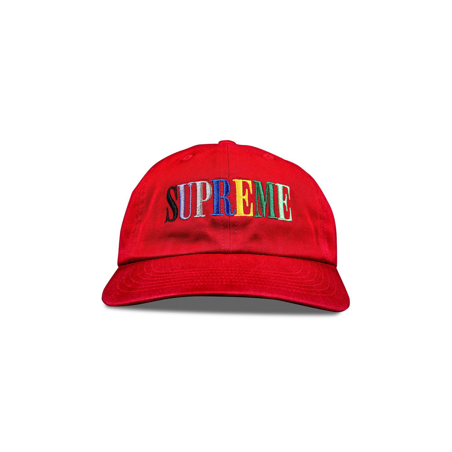Kasket Supreme Multi Color Logo 6-Panel Rød | FW20H65 RED, 1