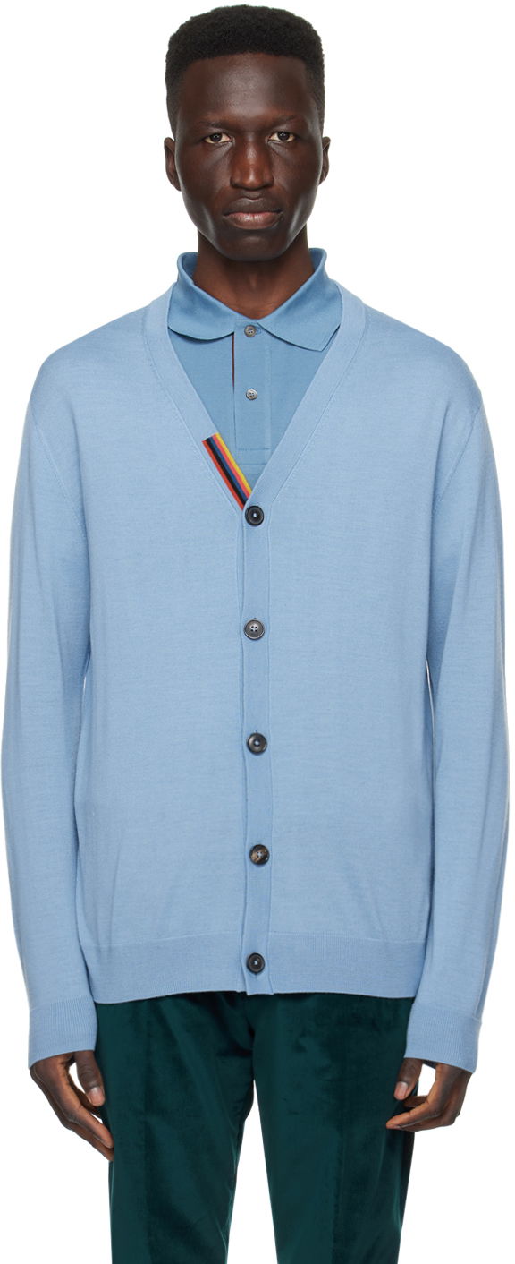 Sweater Paul Smith Paul Smith Striped Cardigan Blå | M1R-122X-L02094-41