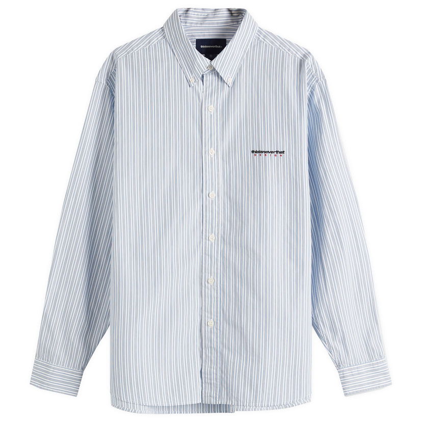 Skjorte thisisneverthat thisisneverthat DSN Striped Shirt Blå | TN251WSHTL02-WHT