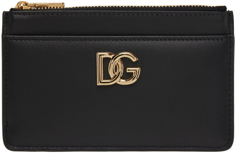 Tegnebog Dolce & Gabbana Black Embossed Card Holder Sort | BI1261AW576