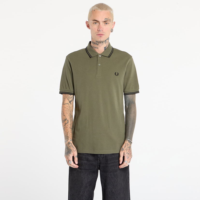 Polo skjorte Fred Perry Twin Tipped Polo Shirt Grøn | M3600 Z50