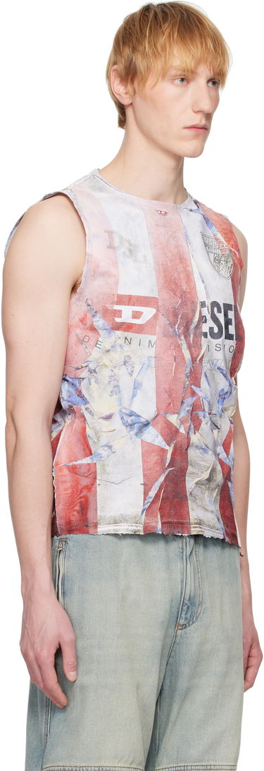 Tanktop Diesel Diesel T-Per Stripe Tank Top Hvid | A18700-0SKBT-42AA, 1