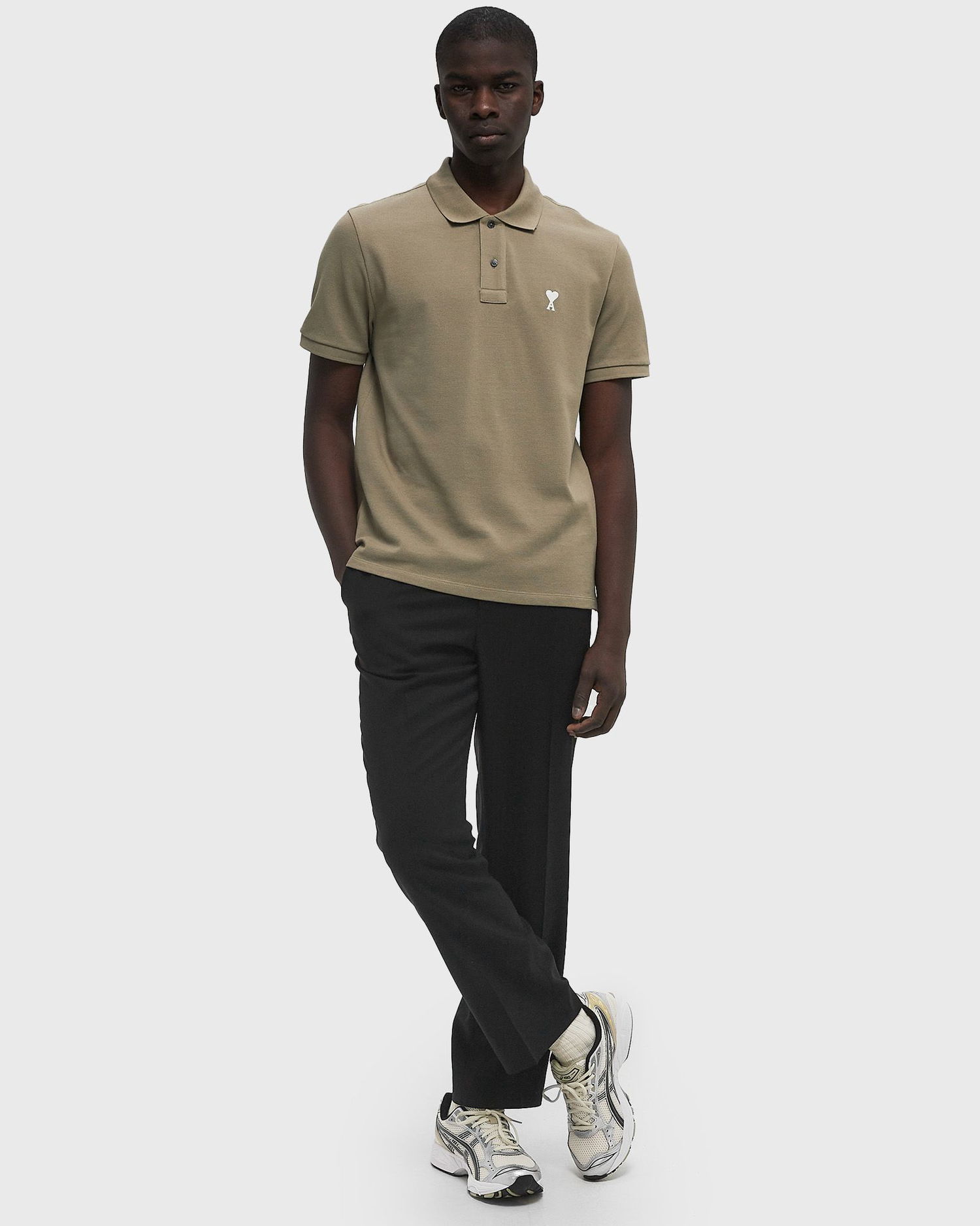 Polo skjorte AMI AMI Paris Classic Ami De Coeur Polo Shirt 3XL Grøn | HPL060.760-375, 1