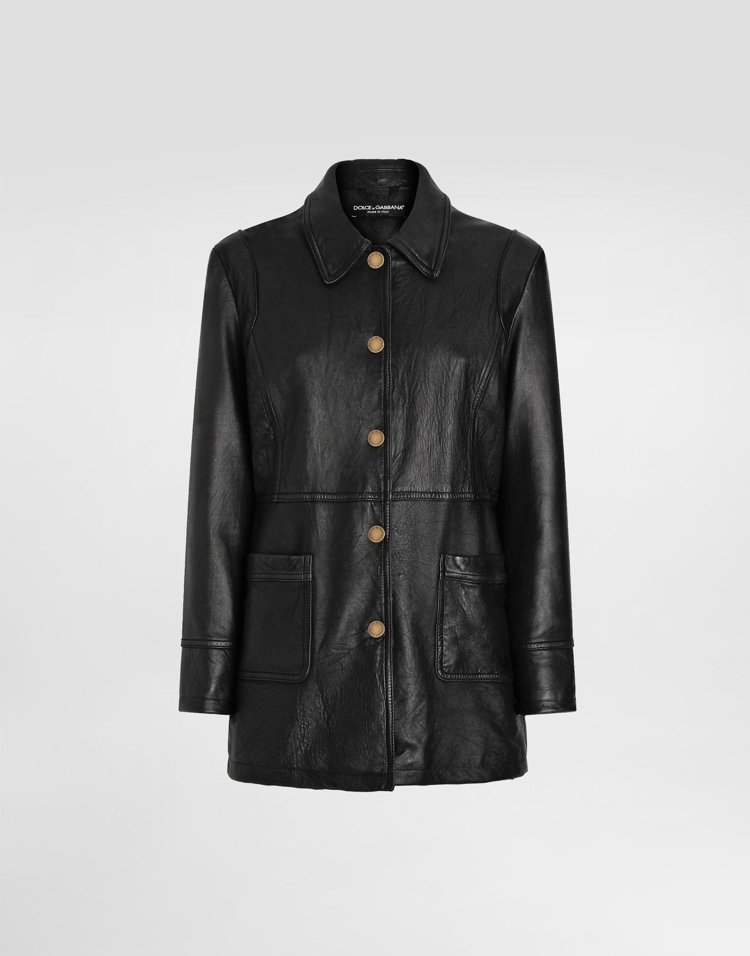 Jakke Dolce & Gabbana Dolce & Gabbana Vintage Lambskin Jacket Sort | F0W3PLGDDEAN0000, 0