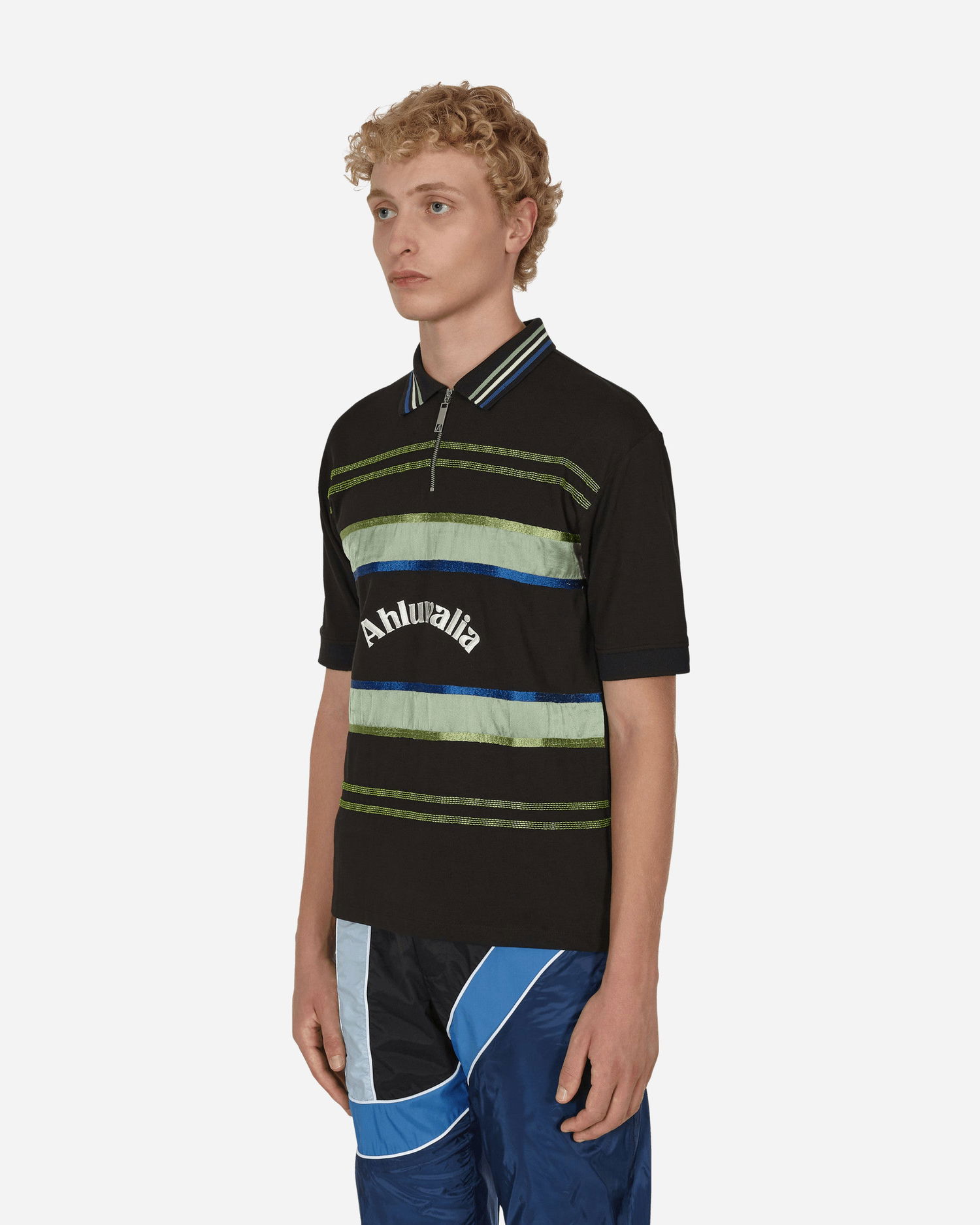 Polo skjorte Ahluwalia Buke Polo Sort | M-AHLU-TO005-AW22-FA37 BL, 1