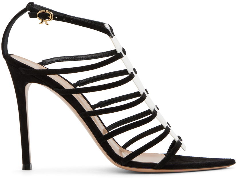 Skopleje Gianvito Rossi Gianvito Rossi Suede Heeled Sandals Sort | G61672.15RIC.CGS