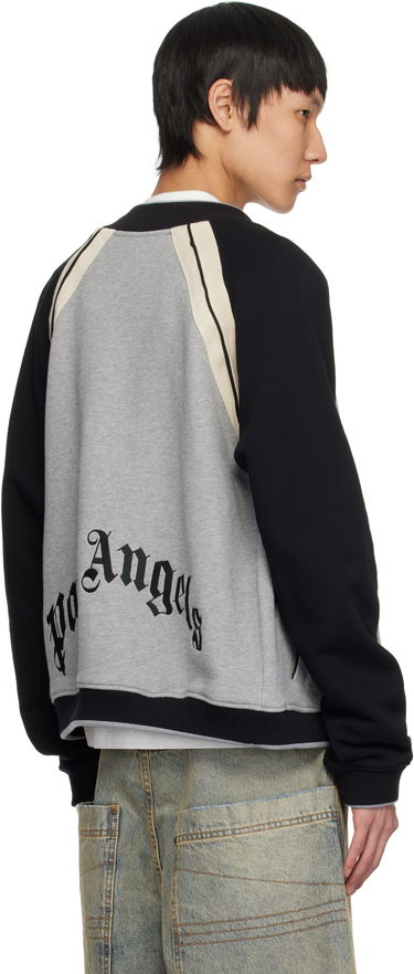 Bomberjakke Palm Angels Palm Angels Varsity Bomber Jacket Grå | PMEK010S25FAB0010810, 2