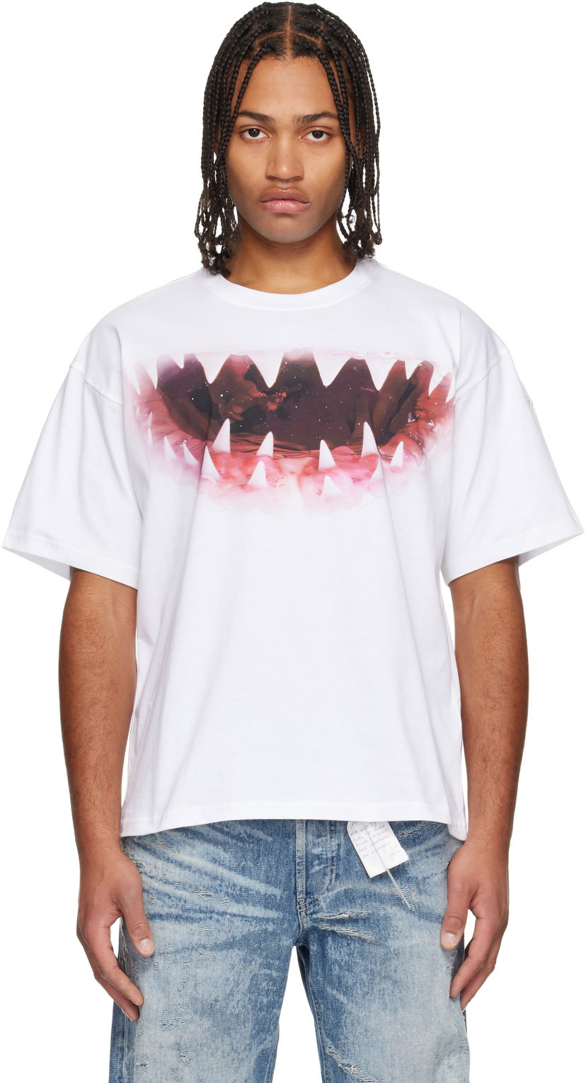 T-shirt Diesel Shark Mouth Graphic T-shirt Hvid | A19617-0PLAT-100